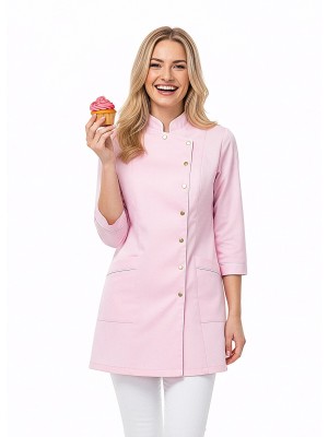 Bluza cukiernicza nr 90 pudrowy+biel