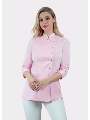 Bluza cukiernicza nr 90 pudrowy+biel