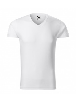 146 T-shirt V-neck biały