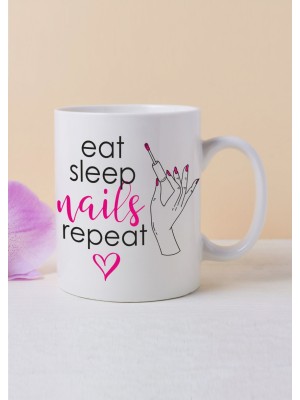 K14 Kubek Eat Sleep Nails Repeat