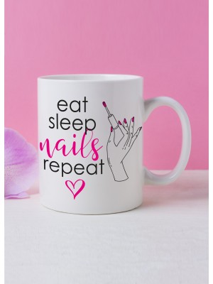 K14 Kubek Eat Sleep Nails Repeat