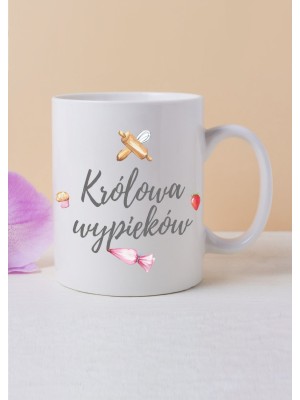 K26 Kubek Królowa wypieków szary