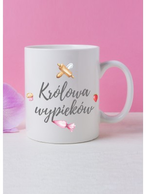 K26 Kubek Królowa wypieków szary