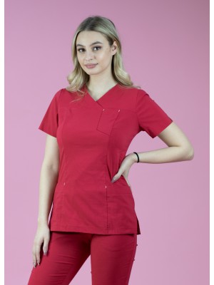 Bluza medyczna scrubs 101 czerwony