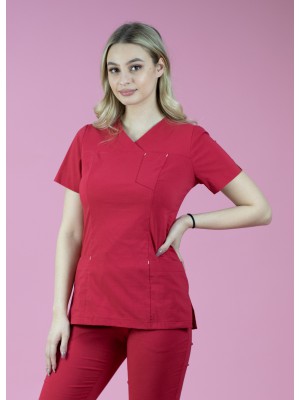 Bluza medyczna scrubs 101 czerwony roz. 34