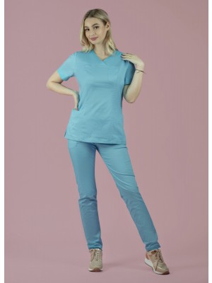 Komplet medyczny scrubs bluza + spodnie 104H mięta roz 36