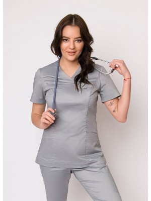 Bluza scrubs nr 86-H szara roz. 34, 36, 40,46