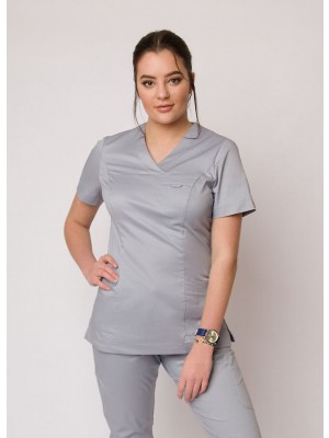 Bluza scrubs nr 86-H srebrna roz.36