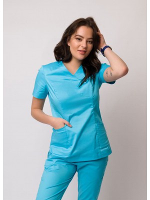 Bluza scrubs nr 86-H lazur roz.34/36