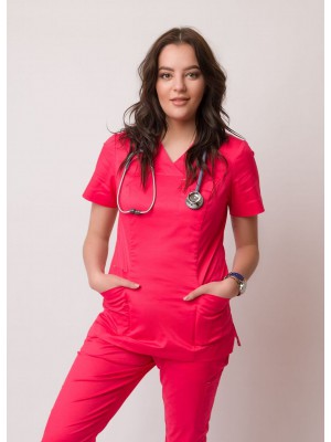 Bluza scrubs nr 86-H malina roz.34 