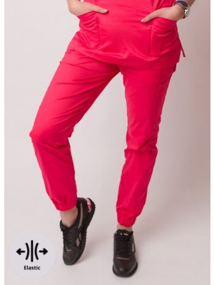 Spodnie scrubs nr 86-H malina