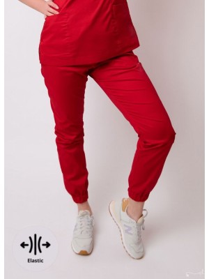 Spodnie scrubs nr 86-H czerwień