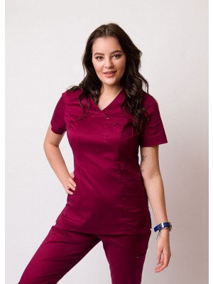 Bluza scrubs nr 86-H bordowa