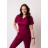 Bluza scrubs nr 86-H bordowa roz.34