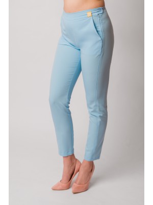 Spodnie nr 96-O elastyczne rurki baby blue