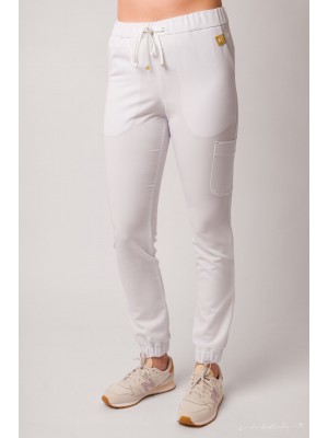 Spodnie scrubs nr 88-O biel roz. 34, 44, 48