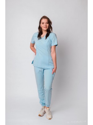 Bluza scrubs nr 88-O baby blue