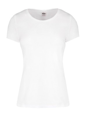 141-R biała Koszulka damska slim