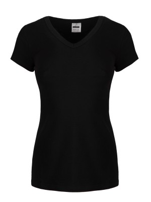 128-R czarna Koszulka damska slim