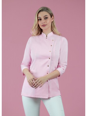 Bluza cukiernicza nr 90 pudrowy+biel SKAZA