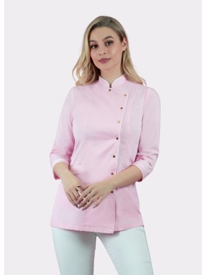Bluza cukiernicza nr 90 pudrowy+biel SKAZA