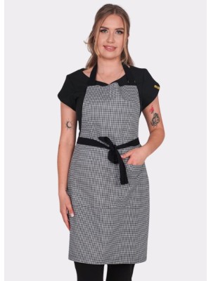Fartuszek przedni nr 45 czarno-biała pepitka EA