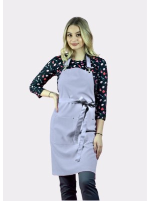 Fartuszek nr 99 jasny szary mat srebrne klamerki