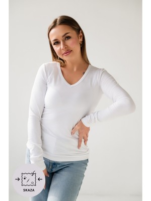 127-R Koszulka V-neck SLIM biała II GATUNEK