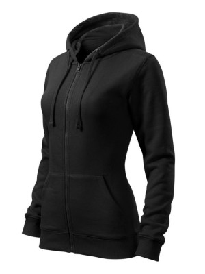 411 TRENDY ZIPPER Bluza damska czarna