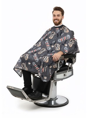 Peleryna fryzjerska długa druk Podszewka