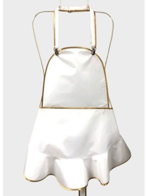 Fartuszek przedni nr 46 biały + złoto