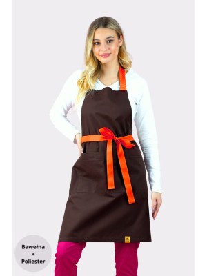 Fartuszek przedni nr 45 brąz + pomarańczowy EA
