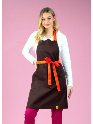 Fartuszek przedni nr 45 brąz + pomarańczowy EA