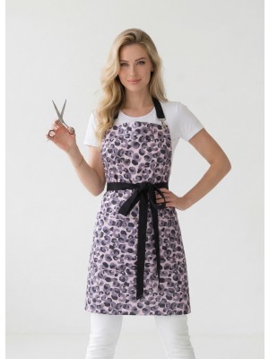 Fartuszek nr 99 jasna panterka + srebrne klamerki