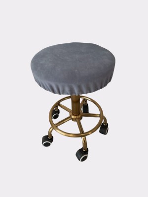 Pokrowiec SZARY welur na siedzisko taboretu/rodeo