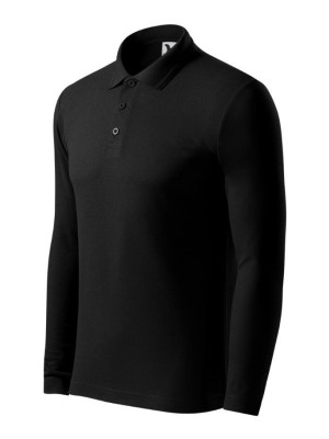 221 Koszulka Pique Polo LS czarna