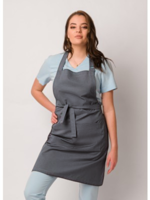 Fartuszek przedni nr 45 BAWEŁNA+POLIESTER szary SKAZA