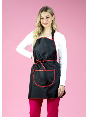 Fartuszek nr 32 czarny+czerwony SKAZA
