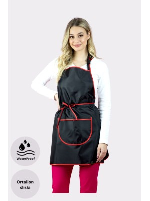 Fartuszek nr 32 czarny+czerwony SKAZA