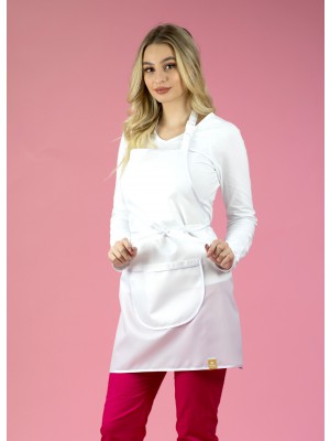 Fartuszek nr 32 biel+biel ortalionowa lamówka SKAZA