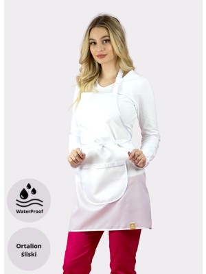 Fartuszek nr 32 biel+biel ortalionowa lamówka SKAZA