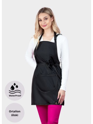 Fartuszek nr 32 czarny+czarny ortalionowa lamówka SKAZA