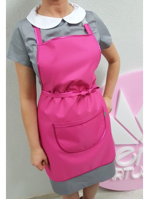 Fartuszek nr 32 fuksja + fuksja ortalionowa lamówka SKAZA