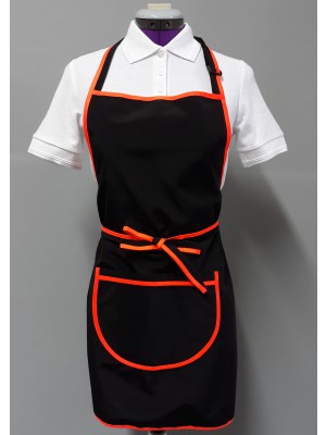 Fartuszek nr 32 czarny + pomarańcz fluo SKAZA