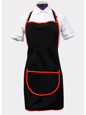Fartuszek nr 32 czarny + pomarańcz fluo SKAZA