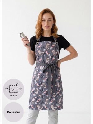 Fartuszek nr 99 barber + srebrne klamerki SKAZA