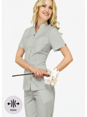 Fartuszek kosmetyczny nr 28-EL jasny szary