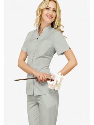 Fartuszek kosmetyczny nr 28-EL jasny szary