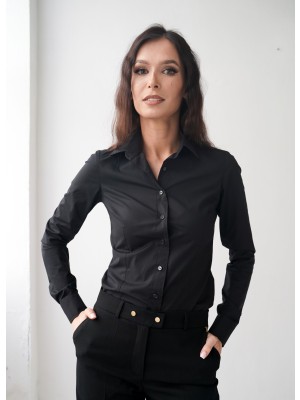 Koszula czarna długi rękaw Lycra SKAZA