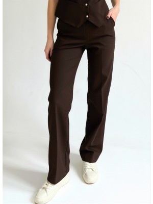 Spodnie nr 197 Wide czekoladowe